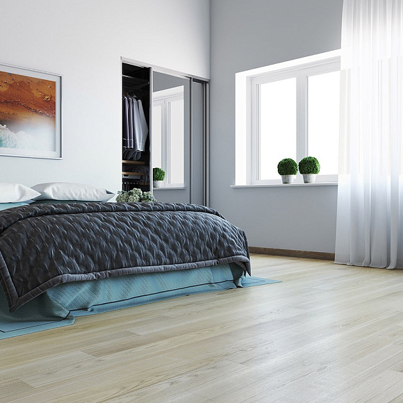 Паркетная доска Polarwood Space Дуб Premium Mercury White oiled 2G 1800×138×14