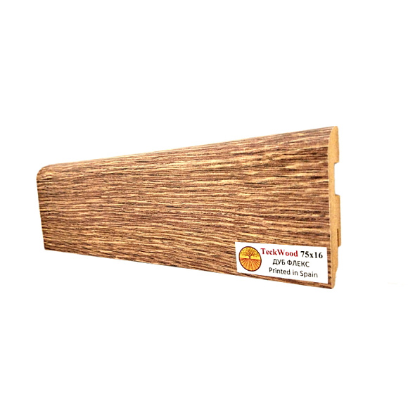 Плинтус Teckwood Дуб Флекс (Oak Flax) 75 мм