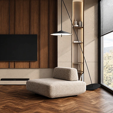 Кварцевый паркет Quartz Parquet Штучный паркет Орех Американский 44-400-29 5/0,6 мм