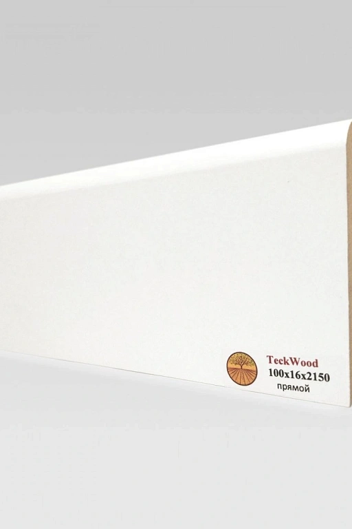 Плинтус Teckwood Белый прямой 100
