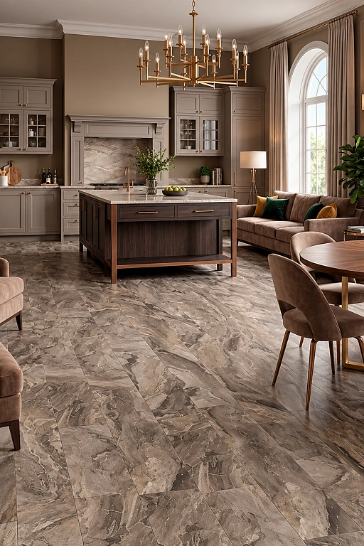 Каменный MSPC ламинат Stone Floor Перуанский Мрамор DCD1-5 MP 1220х234х8 мм