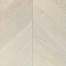 Паркетная доска ESTA Ясень Chevron Elegant Frost Ivory Pores. Размер 480х100х14 мм
