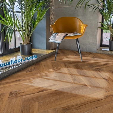 Кварцвиниловый SPC ламинат Aquafloor Space Parquet Light AF4509PQL венгерская елка 610×122×4,5