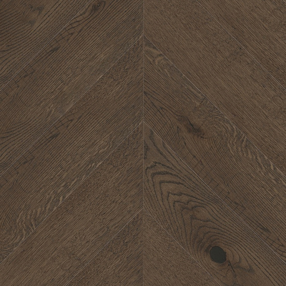 Инженерная доска Французская елка Living Tree Дуб Темный шоколад робуст. Размер 515х110x13.5мм (0.68)