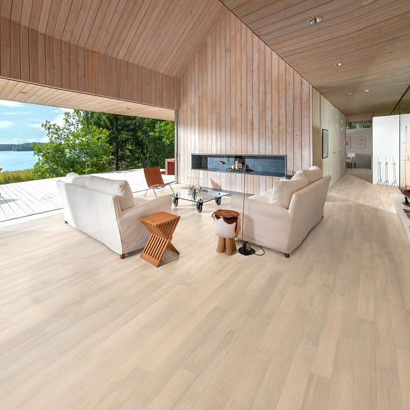 Паркетная доска Karelia Дуб Story 138 Sandy White