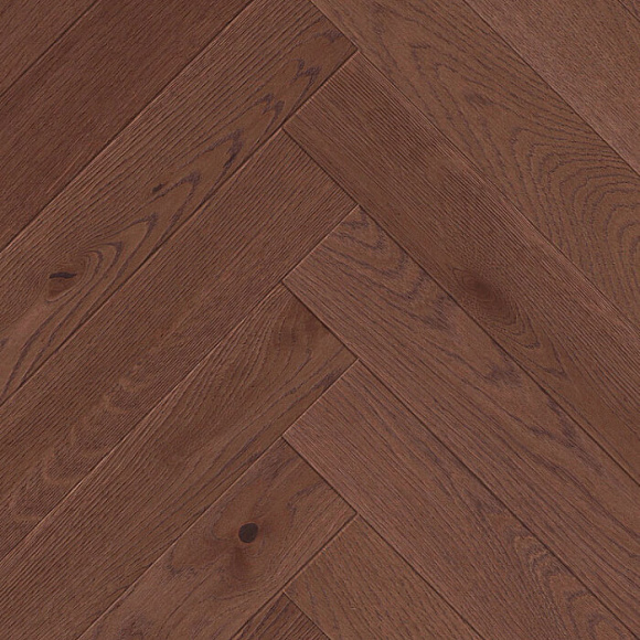 Инженерная доска Английская елка Living Tree Дуб Табако Натур. Размер 595х110x12.5 мм (0.785)