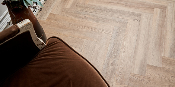 Виниловый пол Vinilam Parquet Herringbone Glue Паркет Северный
