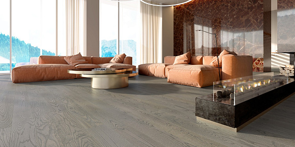 Паркетная доска ESTA Ясень Elegant Dusky Grey