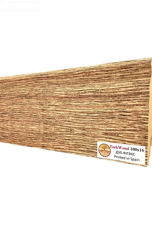Плинтус Teckwood Дуб Флекс (Oak Flax) 100мм