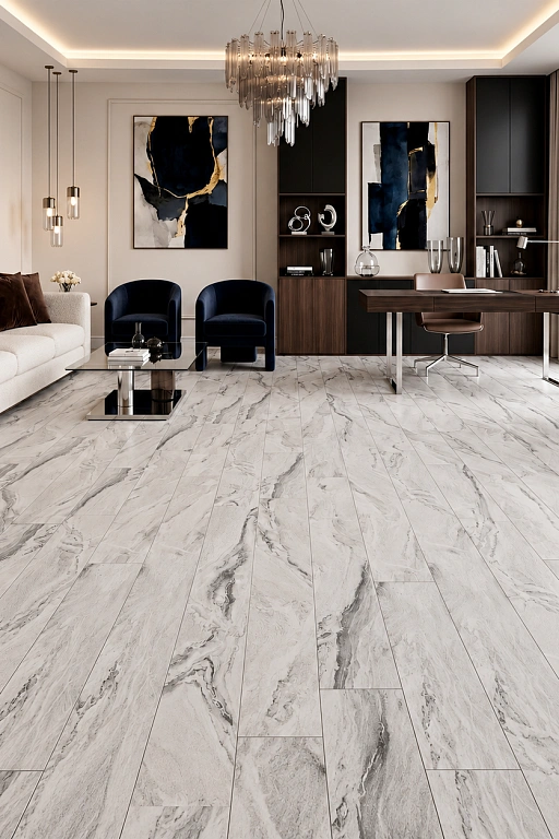 Каменный MSPC ламинат Stone Floor Жемчужный Мрамор DCD1-3 MP 1220х234х8 мм