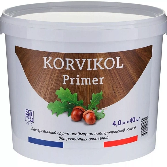 Грунт для бетона KORVIKOL Primer на спиртовой основе 5 л