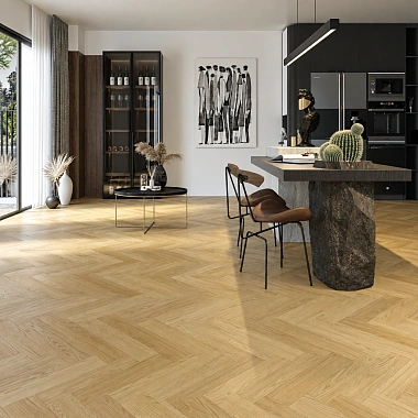 Кварцевый паркет Quartz Parquet Английская Ёлка Дуб Медовый Раф 33-463 5/0,6 мм