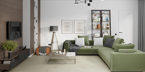 Кварцвиниловый SPC ламинат Damy Floor Family Дуб Светлый Light Oak TCM285-15 1220×180×4