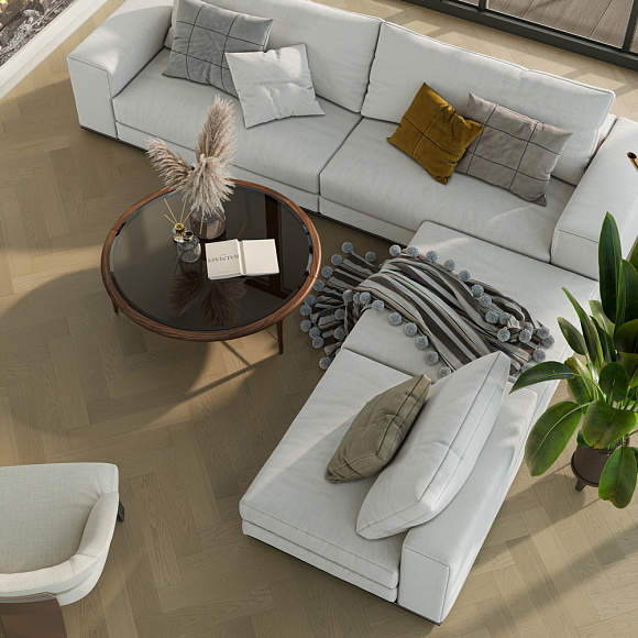 Кварцевый паркет Quartz Parquet Английская Ёлка Дуб Шампань 33-414 5/0,6 мм