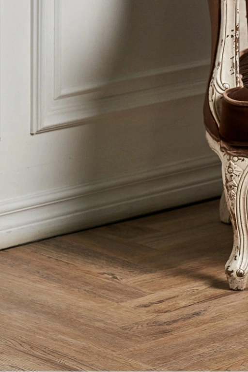 Виниловый пол Vinilam Parquet Herringbone Glue Паркет Северный