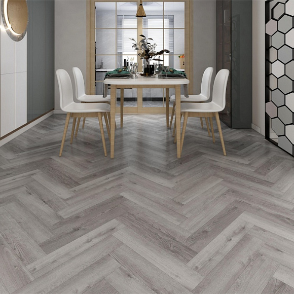 Кварцвинил Draw Wood Herringbone Oak 004 со встроенной подложкой EVA. Размер 610х126х5мм (1.537)