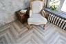 Виниловый пол Vinilam Parquet Herringbone Glue Эрмитаж паркет