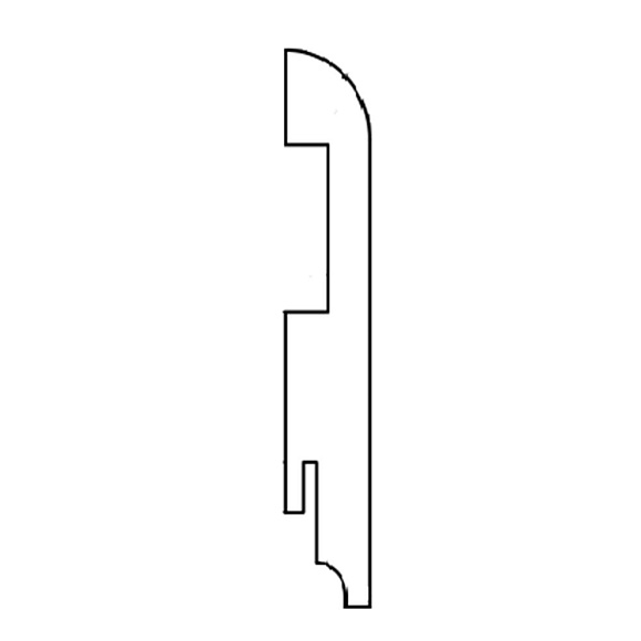 Плинтус Teckwood Белый прямой 70