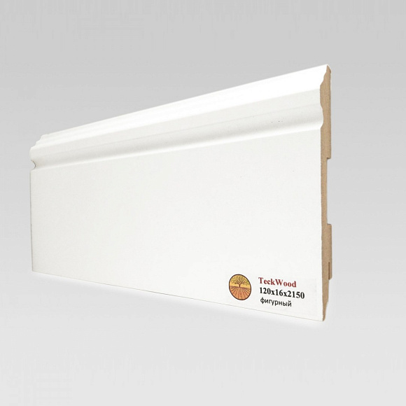 Плинтус Teckwood Белый Прайм фигурный 120 мм