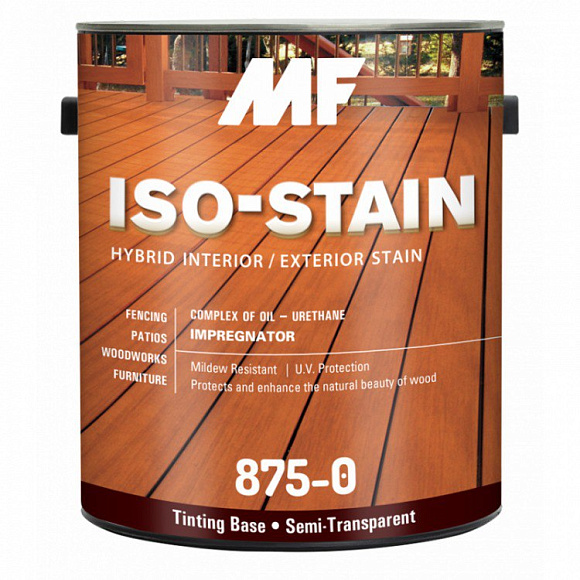 Краска для дерева MF Paints ISO-STAIN 875 Hybrid Interior/Exterior Stain 3.8 л.