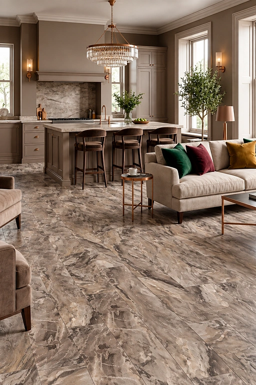 Каменный MSPC ламинат Stone Floor Перуанский Мрамор DCD1-5 MP 1220х234х8 мм