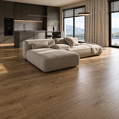 Кварцевый паркет Quartz Parquet Престиж Дуб Муссон 1258-02. Размер 700-1900х190х7мм (1.805)