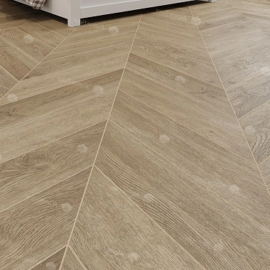 Кварцвиниловый SPC ламинат Alpine Floor Chevron Alpine Дуб Ваниль Селект ECO 18-2 французская елка 600×127×5