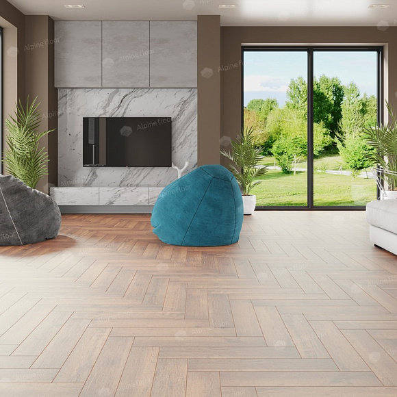 Кварцвиниловая плитка Alpine Floor клеевая Parquet LVT Дуб Royal ЕСО 16-2 венгерская елка 590×118×2,5 Кварцвиниловая плитка Alpine Floor клеевая Parquet LVT Дуб Royal ЕСО 16-2 венгерская елка 590×118×2,5