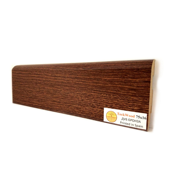 Плинтус Teckwood Дуб Бронза (Oak Bronze) 75 мм