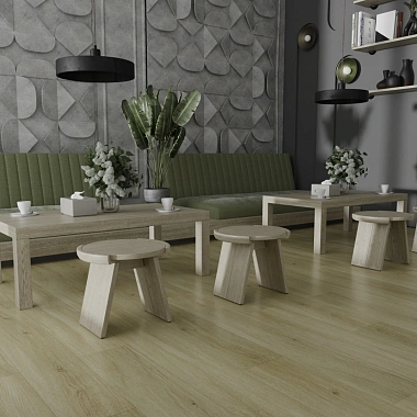 Кварцвиниловая плитка SPC Ideal Flooring Home Wood 02008 Mustard