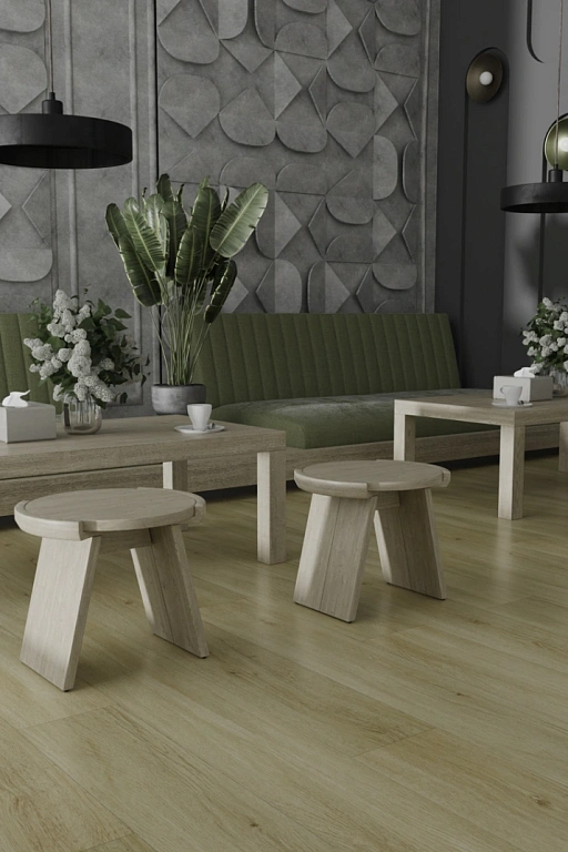 Кварцвиниловая плитка SPC Ideal Flooring Home Wood 02008 Mustard