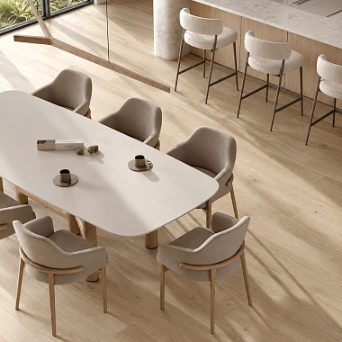 Кварцевый паркет Quartz Parquet Престиж Дуб Маскарпоне 1258-06. Размер 700-1900х190х7мм (1.805)