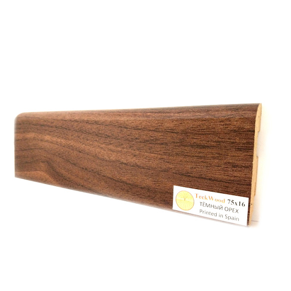 Плинтус Teckwood Темный орех (Dark Walnut) 75 мм