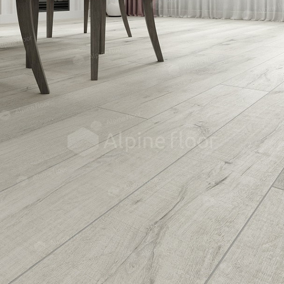 Кварцвиниловый SPC ламинат Alpine Floor Premium XL Дуб Слоновая кость ECO 7-17 1220×183×8