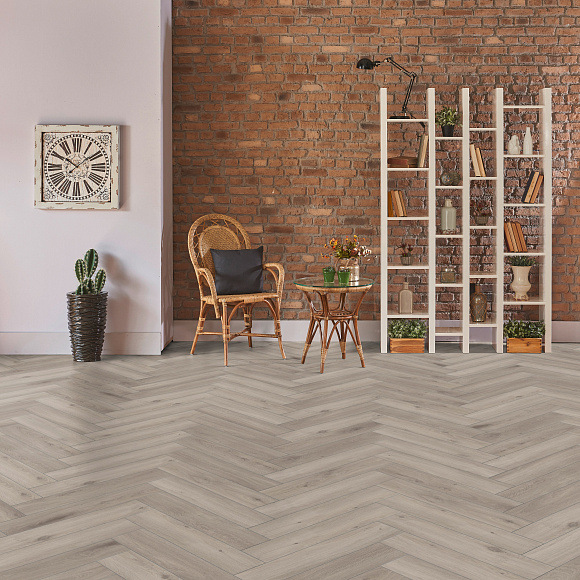 Ламинат Kronotex Herringbone Eiche Silber D 3773