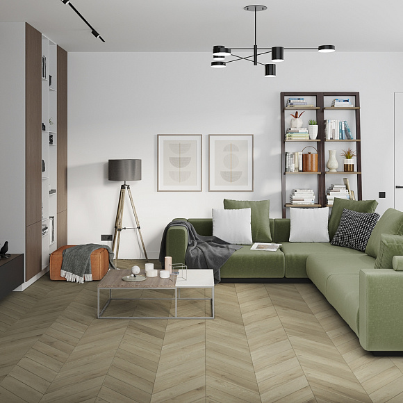 Кварцвиниловый SPC ламинат Damy Floor Chevron Версаль Versailles DF01-Ch французская елка 600×127×5