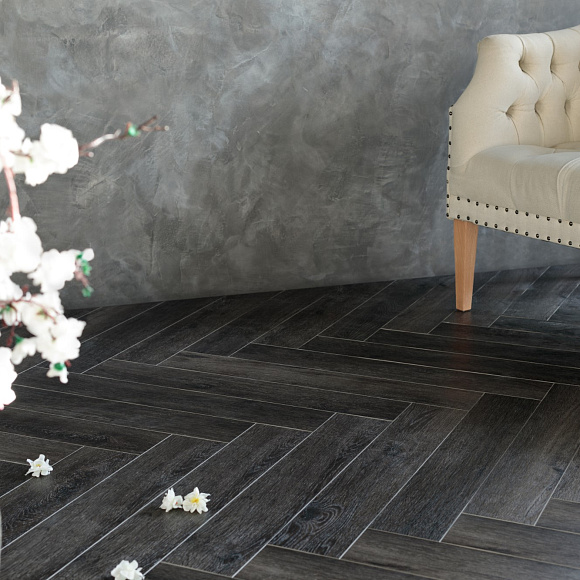 Кварцвиниловый SPC ламинат Aquafloor Parquet Plus AF6015PQ венгерская елка 720×120×7