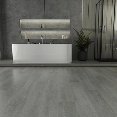 Кварцвиниловая плитка SPC Ideal Flooring Prime Wood 01006 Platinum
