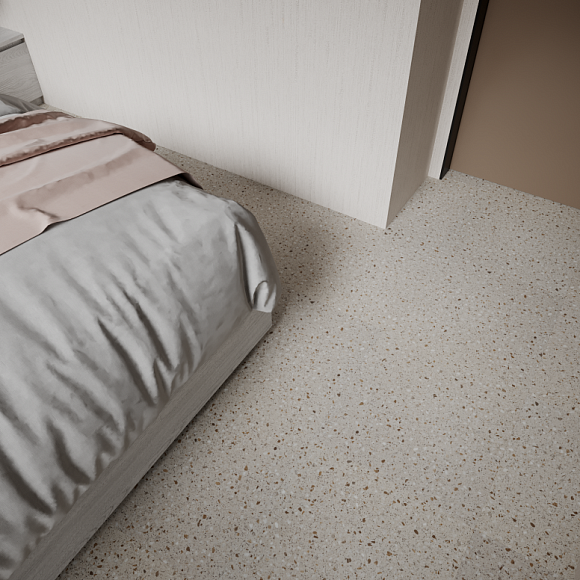 Клеевая плитка ПВХ ART EAST ATS 763,Тераццо Наполи 457.2 х 457.2 х 2,5mm (0,5mm)