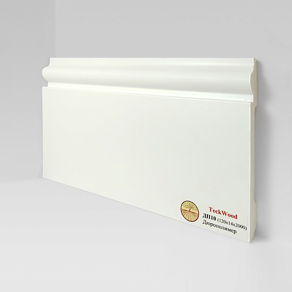 Плинтус Teckwood Белый ДП10 120х14