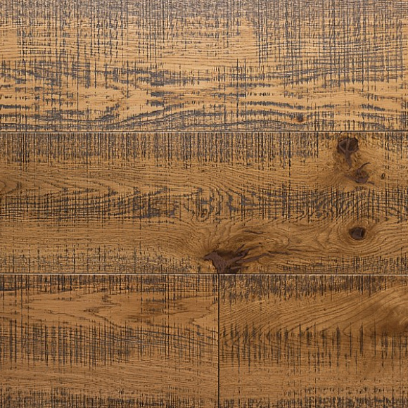 Инженерная 3-х слойная доска HAVEN Дуб ЦАРАПИНЫ P8 Рустик. Размер 1600-2400х185х16 мм.