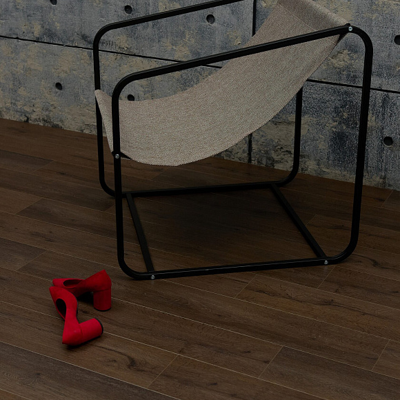 Каменный ламинат SPC Steinholz Браунхоф STH076 Шоколадно-коричневый 1220x180 мм