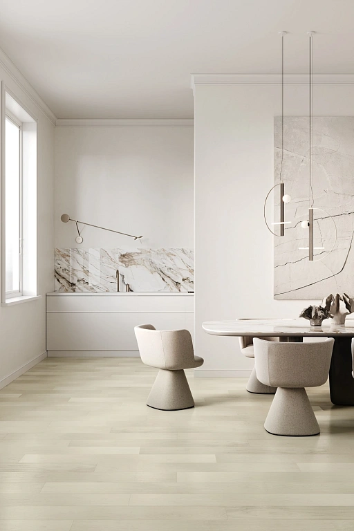 Кварцевый паркет Quartz Parquet Классик Клён Американский Белый 400-56 5/0,6 мм