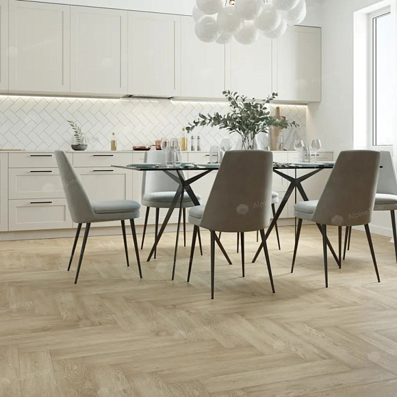 Кварцвиниловый SPC ламинат Alpine Floor Parquet Premium Дуб Ваниль Селект ECO 19-3 венгерская елка 600×125×8