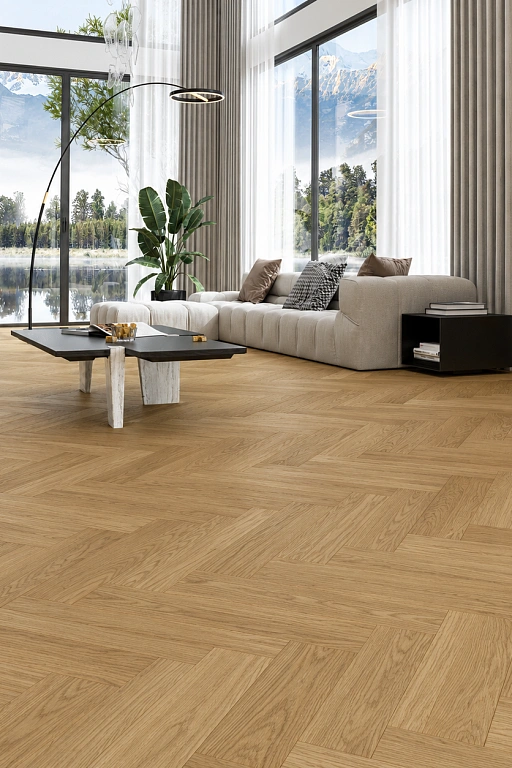 Кварцевый паркет Quartz Parquet Английская Ёлка Дуб Медовый Раф 33-463 5/0,6 мм