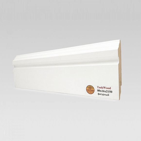 Плинтус Teckwood Белый Фигурный 80