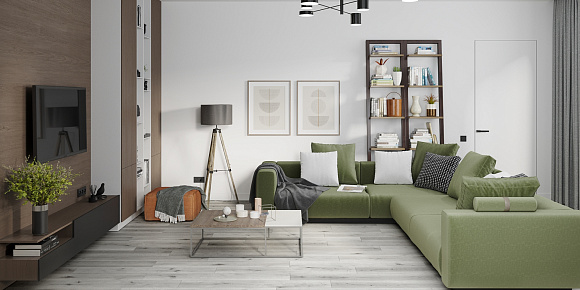 Кварцвиниловый SPC ламинат Damy Floor Family Дуб Классический Серый Classic Gray Oak T7020-2 1220×180×4