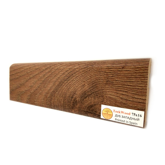 Плинтус Teckwood Дуб Западный (Oak West) 75 мм