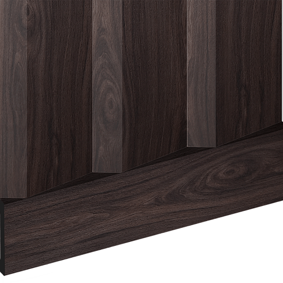 Плинтус  B90V1 BR395 HI WOOD 90мм х 14мм х 2.7м