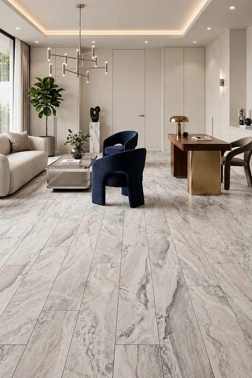 Каменный MSPC ламинат Stone Floor Жемчужный Мрамор DCD1-3 MP 1220х234х8 мм